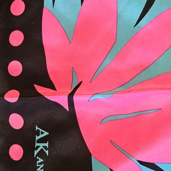 AK Anne Klein 100% Silk hand rolled and stitched edges, 20x21 inches - Picture 2 of 2